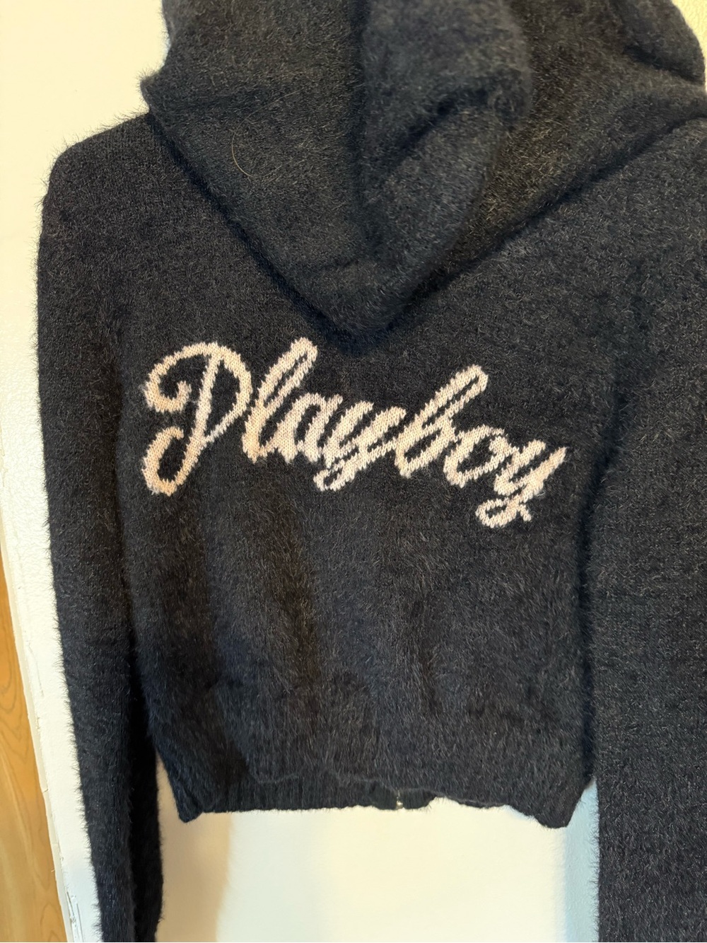 PLAYBOY WIDE LEG KNIT PANTS AND ZIP UP HOODIE - Picture 6 of 9